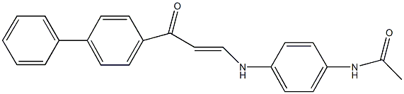 N-{4-[(3-[1,1'-biphenyl]-4-yl-3-oxoprop-1-enyl)amino]phenyl}acetamide Struktur