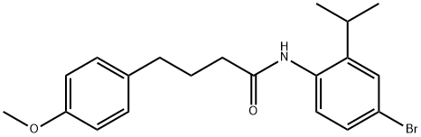 N-[4-bromo-2-(1-methylethyl)phenyl]-4-[4-(methyloxy)phenyl]butanamide Struktur