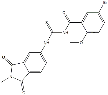 N-(5-bromo-2-methoxybenzoyl)-N'-(2-methyl-1,3-dioxo-2,3-dihydro-1H-isoindol-5-yl)thiourea Struktur