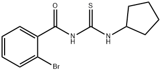 N-(2-bromobenzoyl)-N'-cyclopentylthiourea Struktur