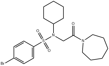 N-[2-(1-azepanyl)-2-oxoethyl]-4-bromo-N-cyclohexylbenzenesulfonamide Struktur