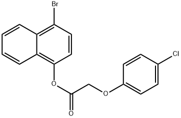 4-bromo-1-naphthyl (4-chlorophenoxy)acetate Struktur