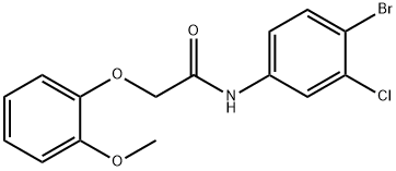 N-(4-bromo-3-chlorophenyl)-2-(2-methoxyphenoxy)acetamide Struktur