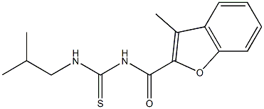 N-isobutyl-N'-[(3-methyl-1-benzofuran-2-yl)carbonyl]thiourea Struktur