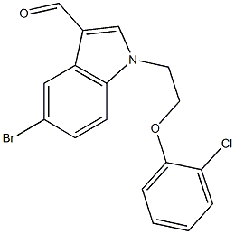 5-bromo-1-[2-(2-chlorophenoxy)ethyl]-1H-indole-3-carbaldehyde Struktur