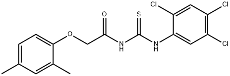 N-[(2,4-dimethylphenoxy)acetyl]-N'-(2,4,5-trichlorophenyl)thiourea Struktur