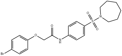 N-[4-(1-azepanylsulfonyl)phenyl]-2-(4-bromophenoxy)acetamide Struktur