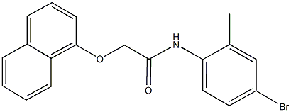 N-(4-bromo-2-methylphenyl)-2-(1-naphthyloxy)acetamide Struktur