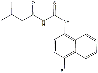 N-(4-bromo-1-naphthyl)-N'-(3-methylbutanoyl)thiourea Struktur