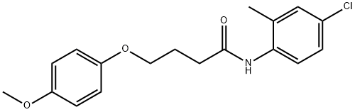 N-(4-chloro-2-methylphenyl)-4-(4-methoxyphenoxy)butanamide Struktur