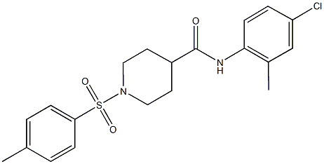 N-(4-chloro-2-methylphenyl)-1-[(4-methylphenyl)sulfonyl]-4-piperidinecarboxamide Struktur