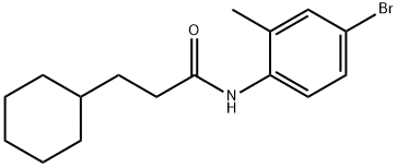 N-(4-bromo-2-methylphenyl)-3-cyclohexylpropanamide Struktur