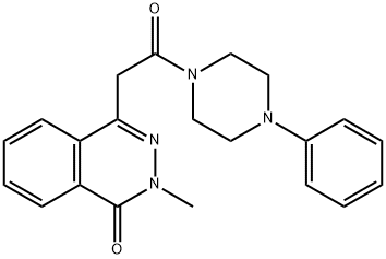 2-methyl-4-[2-oxo-2-(4-phenyl-1-piperazinyl)ethyl]-1(2H)-phthalazinone Struktur