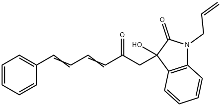 1-allyl-3-hydroxy-3-(2-oxo-6-phenyl-3,5-hexadienyl)-1,3-dihydro-2H-indol-2-one Struktur