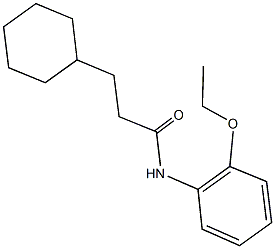 3-cyclohexyl-N-(2-ethoxyphenyl)propanamide Struktur