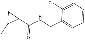 N-(2-chlorobenzyl)-2-methylcyclopropanecarboxamide Struktur