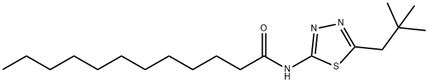 N-(5-neopentyl-1,3,4-thiadiazol-2-yl)dodecanamide Struktur