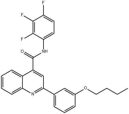 2-(3-butoxyphenyl)-N-(2,3,4-trifluorophenyl)-4-quinolinecarboxamide Struktur