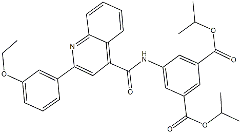 diisopropyl 5-({[2-(3-ethoxyphenyl)-4-quinolinyl]carbonyl}amino)isophthalate Struktur