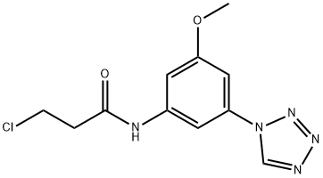 3-chloro-N-[3-methoxy-5-(1H-tetraazol-1-yl)phenyl]propanamide Struktur