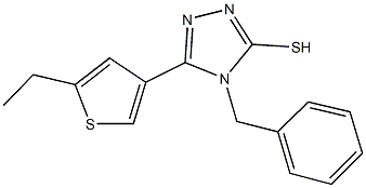 4-benzyl-5-(5-ethyl-3-thienyl)-4H-1,2,4-triazol-3-yl hydrosulfide Struktur