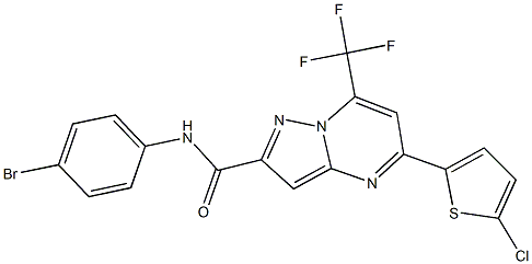 N-(4-bromophenyl)-5-(5-chloro-2-thienyl)-7-(trifluoromethyl)pyrazolo[1,5-a]pyrimidine-2-carboxamide Struktur