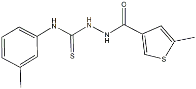 N-(3-methylphenyl)-2-[(5-methyl-3-thienyl)carbonyl]hydrazinecarbothioamide Struktur