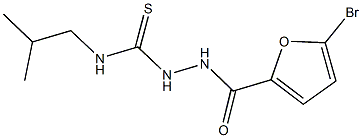 2-(5-bromo-2-furoyl)-N-isobutylhydrazinecarbothioamide Struktur