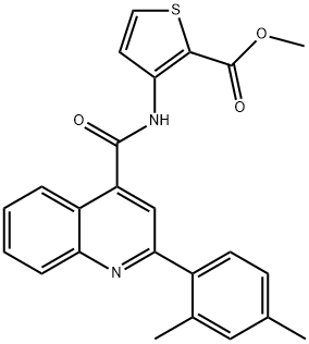 methyl 3-({[2-(2,4-dimethylphenyl)-4-quinolinyl]carbonyl}amino)-2-thiophenecarboxylate Struktur