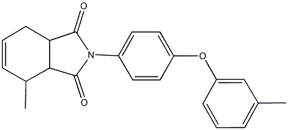 4-methyl-2-[4-(3-methylphenoxy)phenyl]-3a,4,7,7a-tetrahydro-1H-isoindole-1,3(2H)-dione Struktur