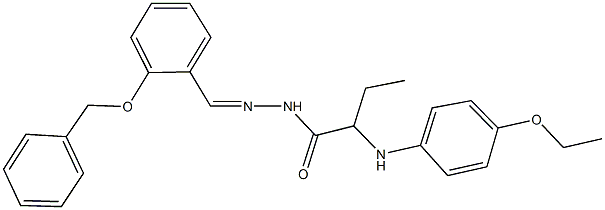 N'-[2-(benzyloxy)benzylidene]-2-(4-ethoxyanilino)butanohydrazide Struktur