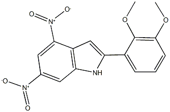 2-(2,3-dimethoxyphenyl)-4,6-dinitro-1H-indole Struktur