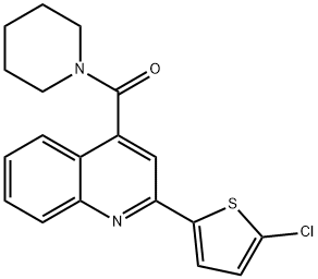 2-(5-chloro-2-thienyl)-4-(1-piperidinylcarbonyl)quinoline Struktur