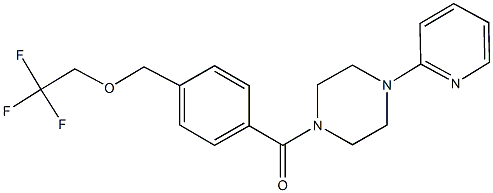 4-{[4-(2-pyridinyl)-1-piperazinyl]carbonyl}benzyl 2,2,2-trifluoroethyl ether Struktur