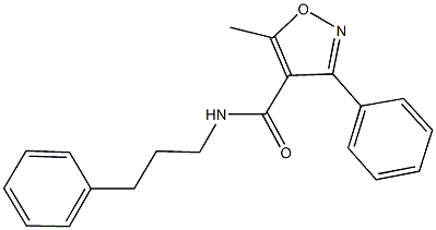 5-methyl-3-phenyl-N-(3-phenylpropyl)-4-isoxazolecarboxamide Struktur