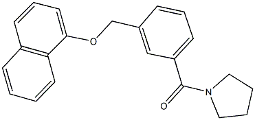 1-{3-[(1-naphthyloxy)methyl]benzoyl}pyrrolidine Struktur