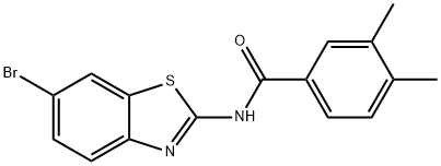 N-(6-bromo-1,3-benzothiazol-2-yl)-3,4-dimethylbenzamide Struktur