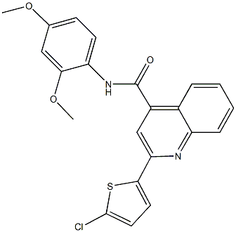 2-(5-chloro-2-thienyl)-N-(2,4-dimethoxyphenyl)-4-quinolinecarboxamide Struktur