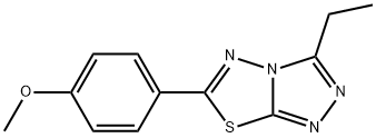 3-ethyl-6-(4-methoxyphenyl)[1,2,4]triazolo[3,4-b][1,3,4]thiadiazole Struktur