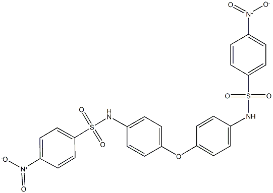 4-nitro-N-(4-{4-[({4-nitrophenyl}sulfonyl)amino]phenoxy}phenyl)benzenesulfonamide Struktur