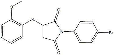 1-(4-bromophenyl)-3-[(2-methoxyphenyl)sulfanyl]pyrrolidine-2,5-dione Struktur