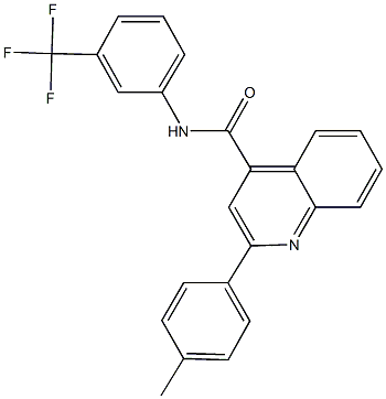 2-(4-methylphenyl)-N-[3-(trifluoromethyl)phenyl]-4-quinolinecarboxamide Struktur