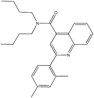 N,N-dibutyl-2-(2,4-dimethylphenyl)-4-quinolinecarboxamide Struktur