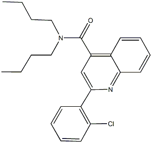 N,N-dibutyl-2-(2-chlorophenyl)-4-quinolinecarboxamide Struktur