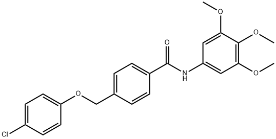 4-[(4-chlorophenoxy)methyl]-N-(3,4,5-trimethoxyphenyl)benzamide Struktur