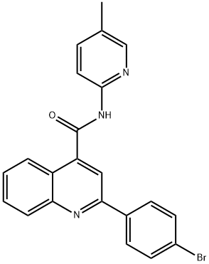 2-(4-bromophenyl)-N-(5-methyl-2-pyridinyl)-4-quinolinecarboxamide Struktur