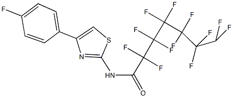 2,2,3,3,4,4,5,5,6,6,7,7-dodecafluoro-N-[4-(4-fluorophenyl)-1,3-thiazol-2-yl]heptanamide Struktur