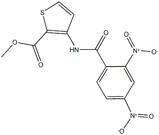 methyl 3-({2,4-dinitrobenzoyl}amino)-2-thiophenecarboxylate Struktur