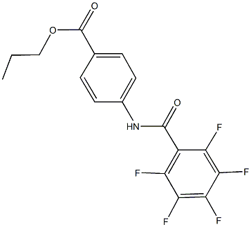 propyl 4-[(2,3,4,5,6-pentafluorobenzoyl)amino]benzoate Struktur