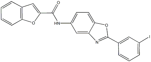 N-[2-(3-iodophenyl)-1,3-benzoxazol-5-yl]-1-benzofuran-2-carboxamide Struktur